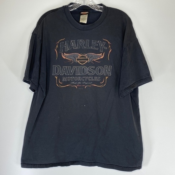 Harley Davidson Black Myrtle Beach South Carolina 2008 Tshirt XL Grunge - Picture 2 of 9